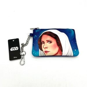 Disney Star Wars Princess Leia Coin Purse Keychain Bag Charm New‎